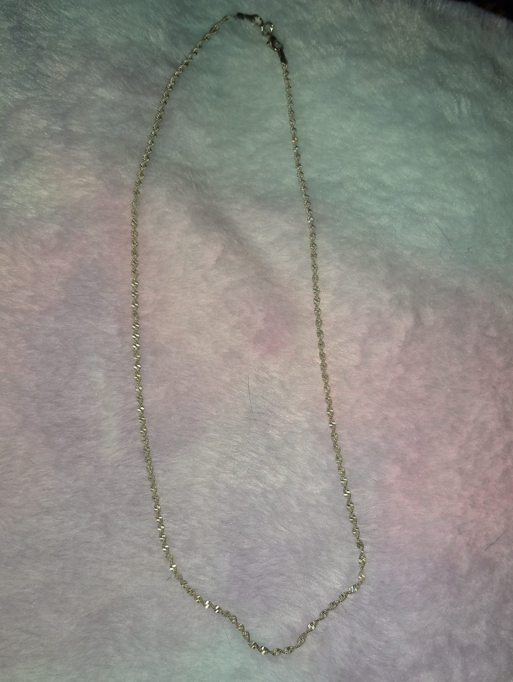 Delicate White-Tone Twist Chain Necklace - Women Jewelry